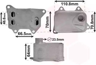 VAN WEZEL 58013704 -  масляный радиатор, двигательное масло